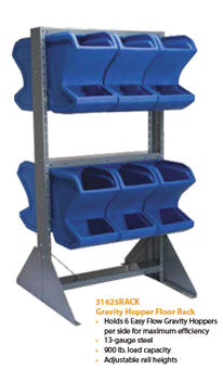 Easy Flow Gravity Hopper Floor Rack