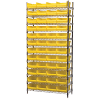 Wire Shelving with Shelf Bins