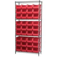 Wire Shelving Systems with AkroBins