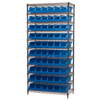 Wire Shelving with Akro-Mils System Bins