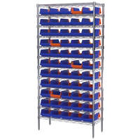 Wire Shelving with Indicator Bins