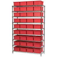 Wire Shelving Systems with AkroGrid Bins