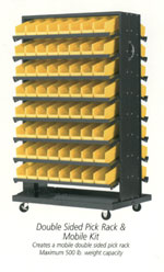 Double Sided Pick Rack Small Bin Storage shelving