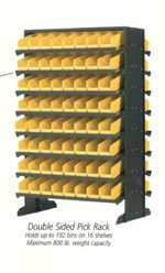 Double  Sided Pick Rack Small Bin Storage shelving