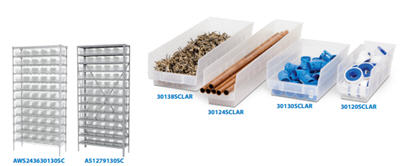 Clear AkroMils Shelf BIns