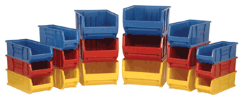 Hulk Plastic Storage Bins -- Stacking bins for large bulky items