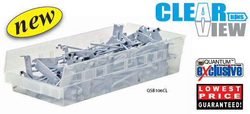 Clear-View 4" Shelf Bin