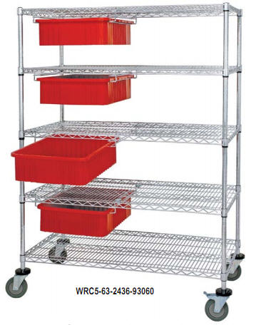 Dividable Grid Bin Carts - Wire Shelving