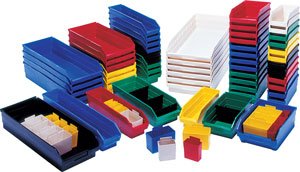 Quantum Shelf Bins are tough durable high density plastic bins