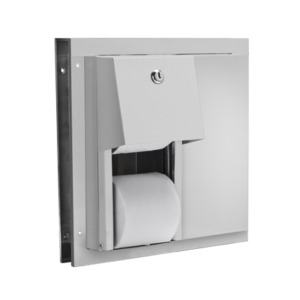 U842 - Dual Stall Hooded Toilet Tissue Dispenser w/Auto Reserve - Parition Mounted - Non-Controlled